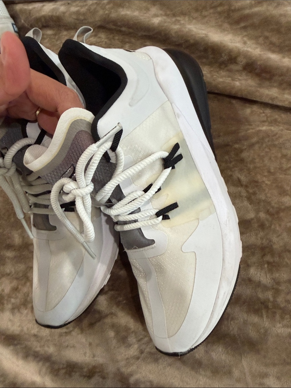 Fabletics White and Gray Low-Top Athletic Sneakers